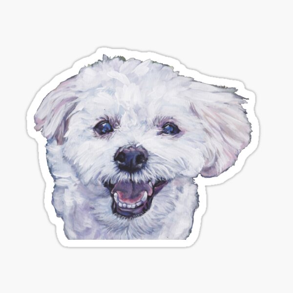 Morkie Fine Art Painting Sticker