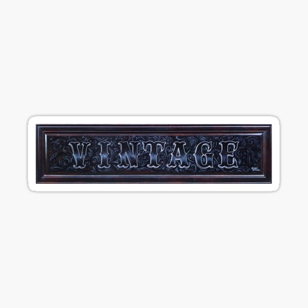 Vintage signage Hand Painted Sticker