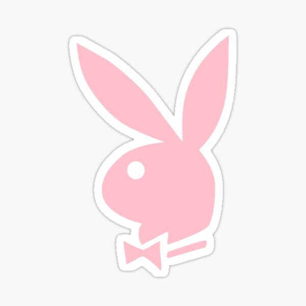 Playboy Bunny Sticker Decal 2000 Pink Stars Checker Grid
