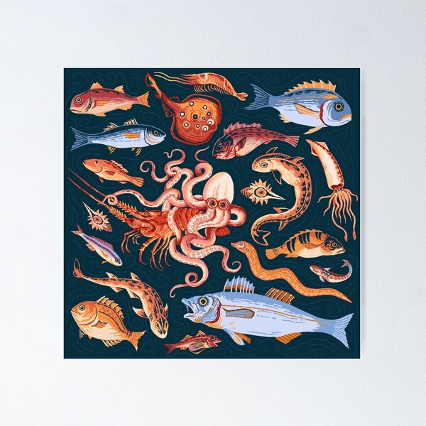 Item preview, Pompeii Marine Mosaic  designed and sold by flaroh.
