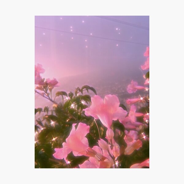 flower aesthetic sparkle print Photographic Print