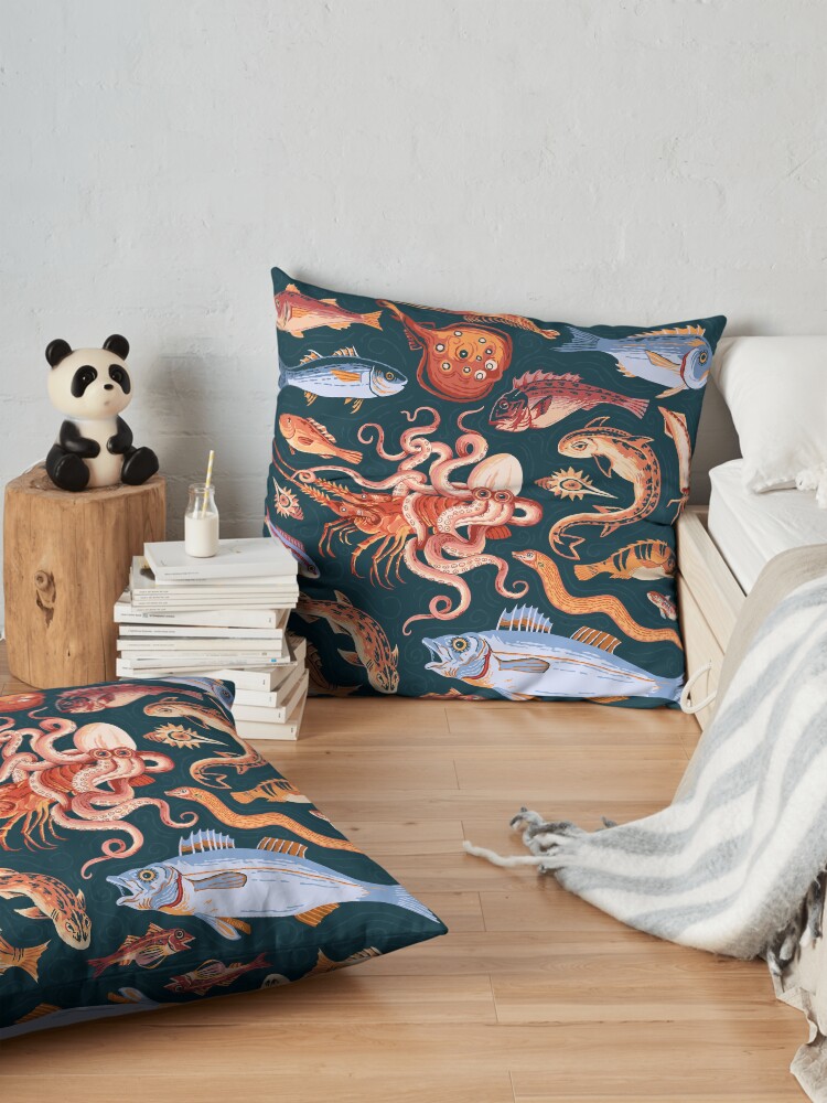 Alternate view of Pompeii Marine Mosaic Floor Pillow