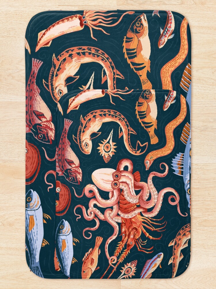 Alternate view of Pompeii Marine Mosaic Bath Mat