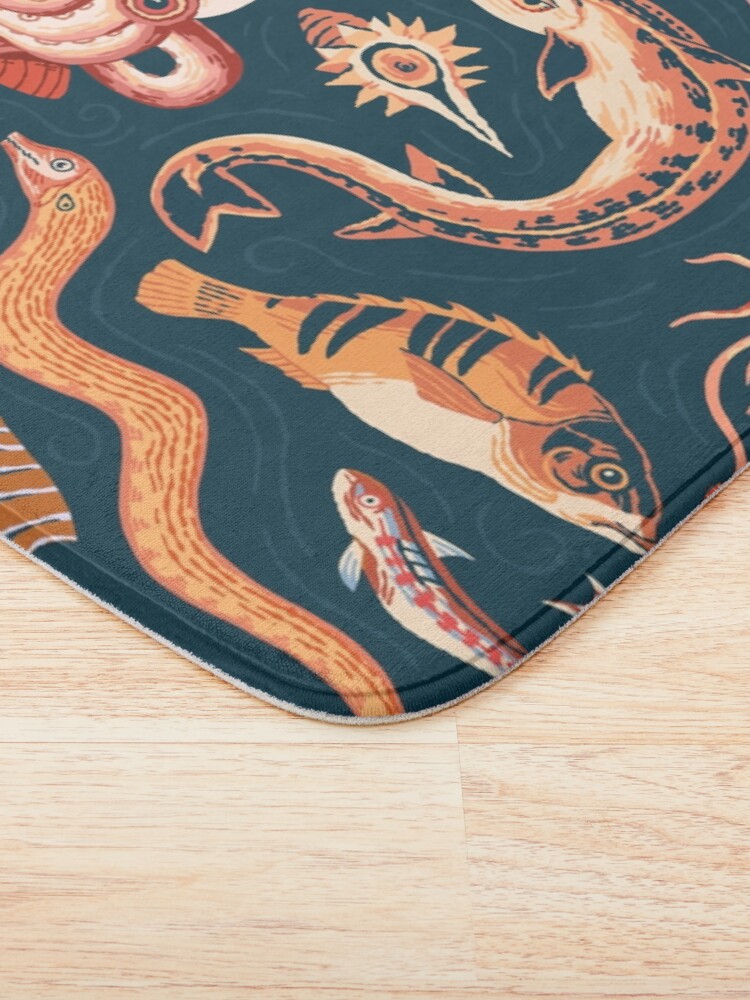 Alternate view of Pompeii Marine Mosaic Bath Mat