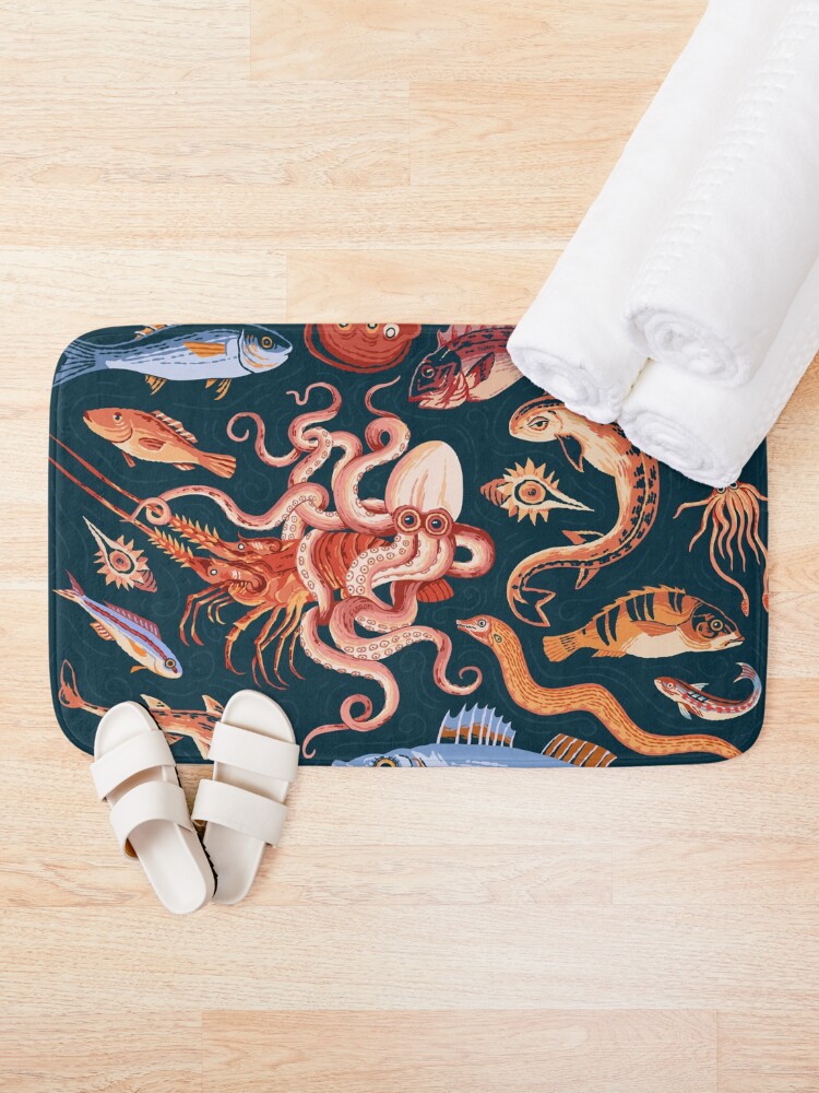 Alternate view of Pompeii Marine Mosaic Bath Mat
