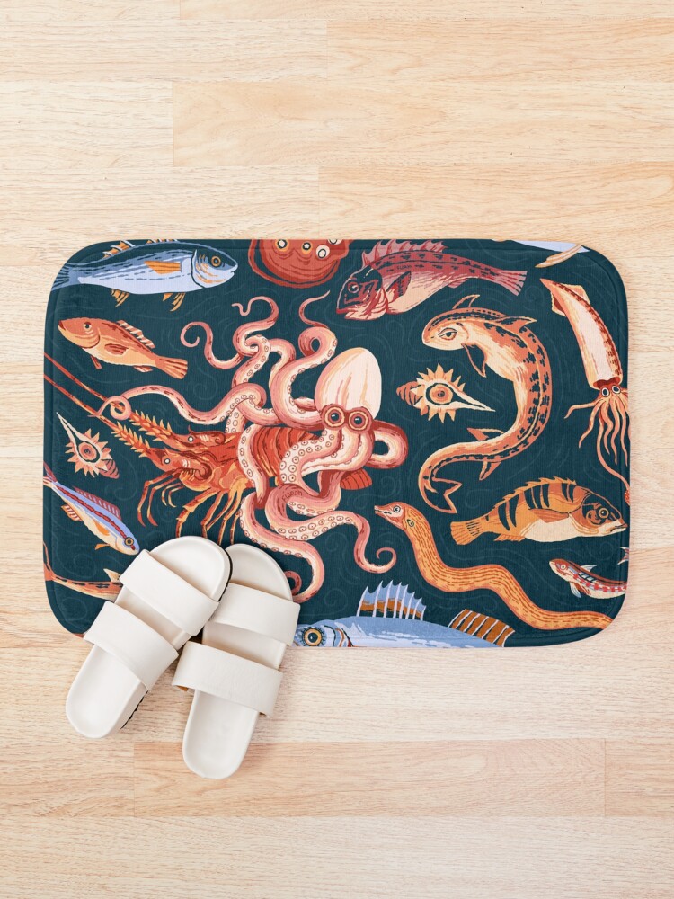 Alternate view of Pompeii Marine Mosaic Bath Mat