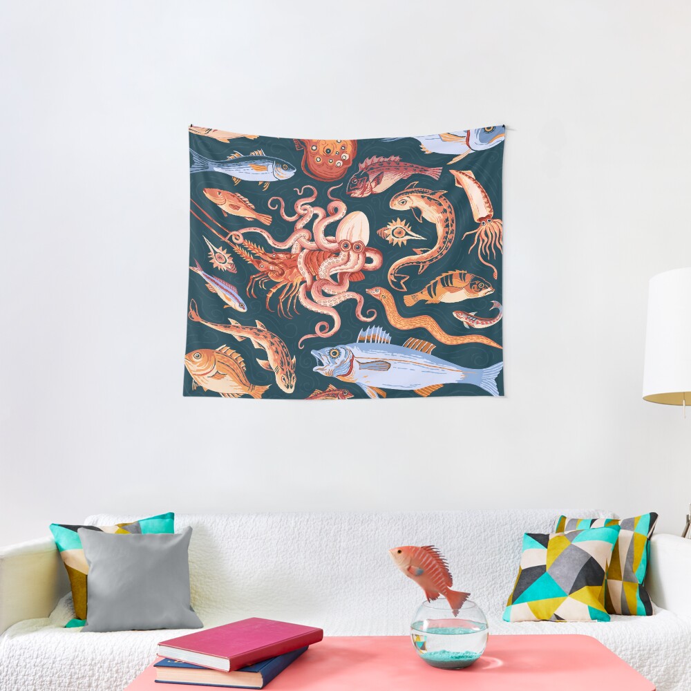 Pompeii Marine Mosaic Tapestry