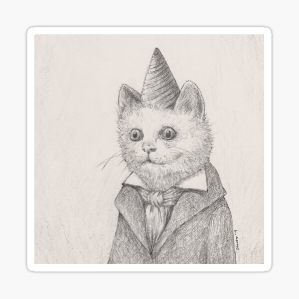 Birthday Kitty Sticker