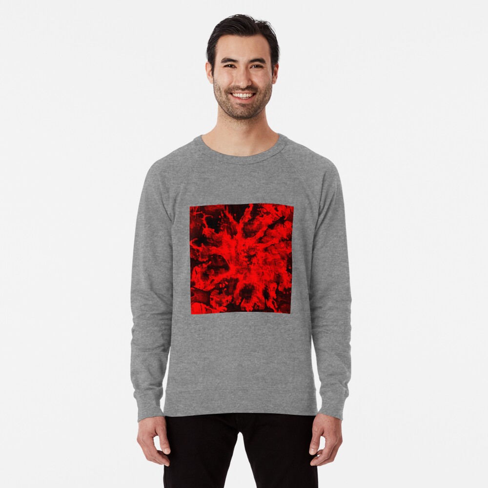 Red Abstraction Lightweight Sweatshirt