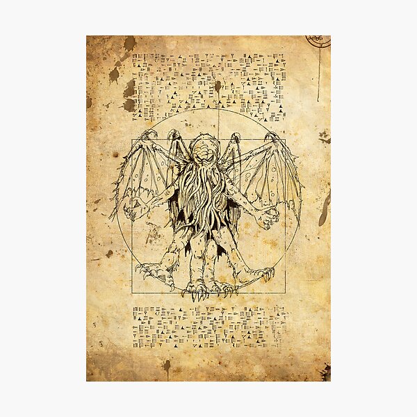 Cthulhu Vitruvian Photographic Print