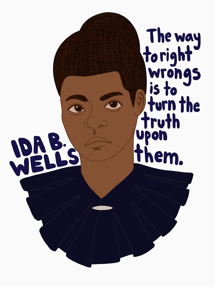 Imagen 3 de 3, Camiseta ¾ estilo béisbol con la obra Ida B. Wells - La manera de corregir los errores es aplicarles la verdad, diseñada y vendida por paumolaco.