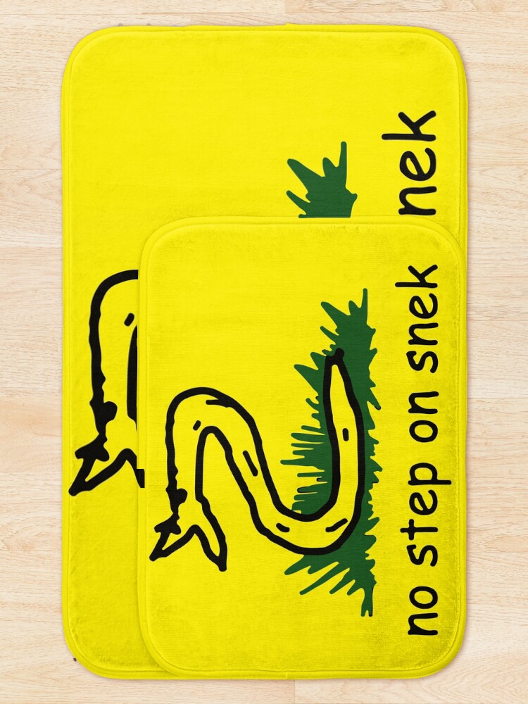 Alternate view of no step on snek Bath Mat