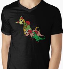 Roller Derby Dinosaurs Men's V-Neck T-Shirt