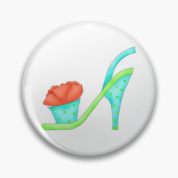 Item preview, Whimsy Turquoise Blue High Heel Slingback Shoe designed and sold by phyllisdobbs.