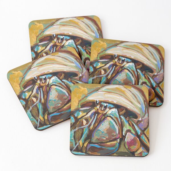Item preview, Colorful Hermit Crab Painting designed and sold by RobertPhelpsArt.