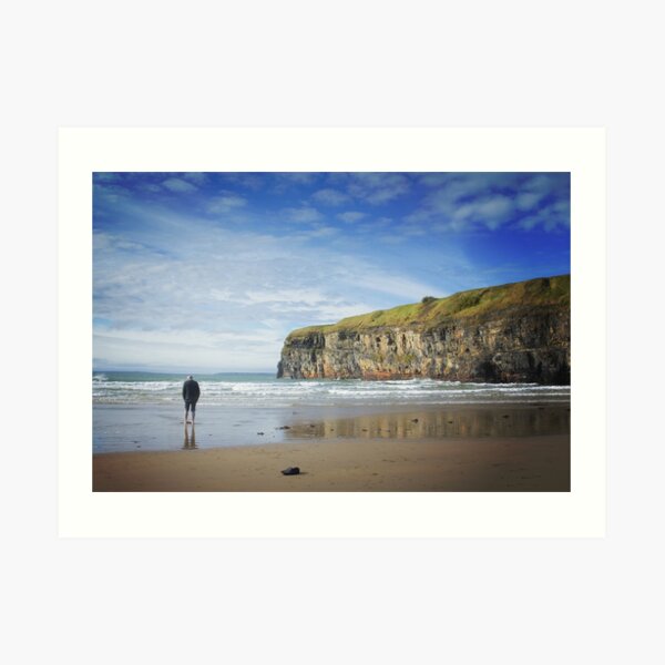 Old man paddling Art Print