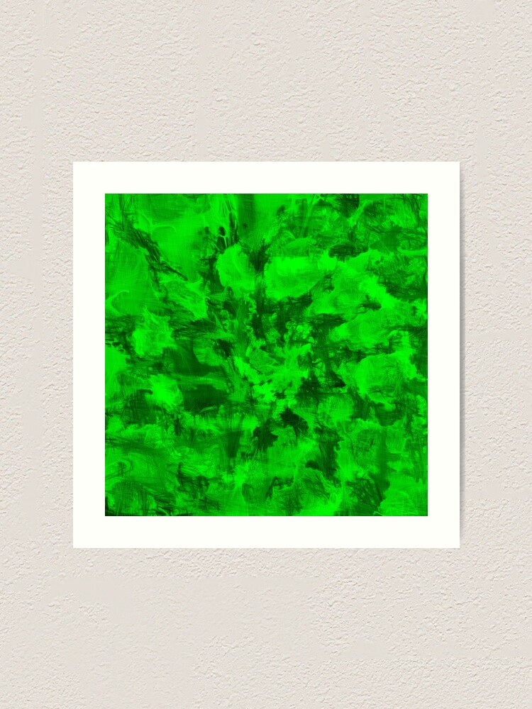 Alternate view of Green Abstraction Art Print
