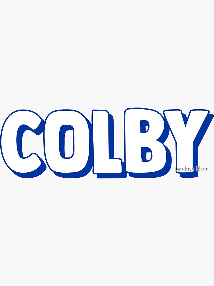 "Colby College Block Letters" Sticker for Sale by larakoelliker Redbubble