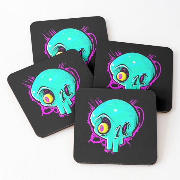 Item preview, Pink and Blue Skull designed and sold by swiftyspade.