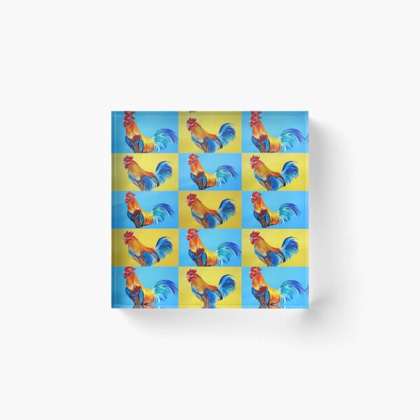 Item preview, Rooster prints with bright colours designed and sold by CateJacobs.