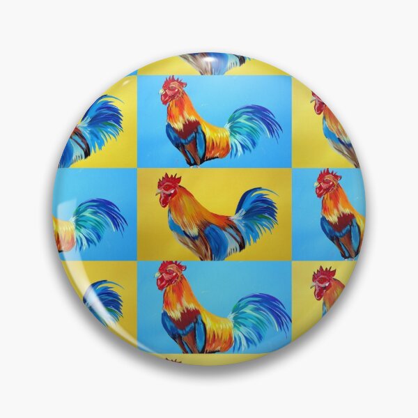 Item preview, Rooster prints with bright colours designed and sold by CateJacobs.
