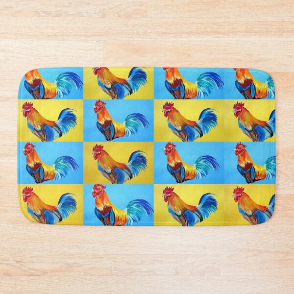 Item preview, Rooster prints with bright colours designed and sold by CateJacobs.