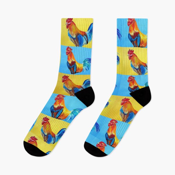 Item preview, Rooster prints with bright colours designed and sold by CateJacobs.