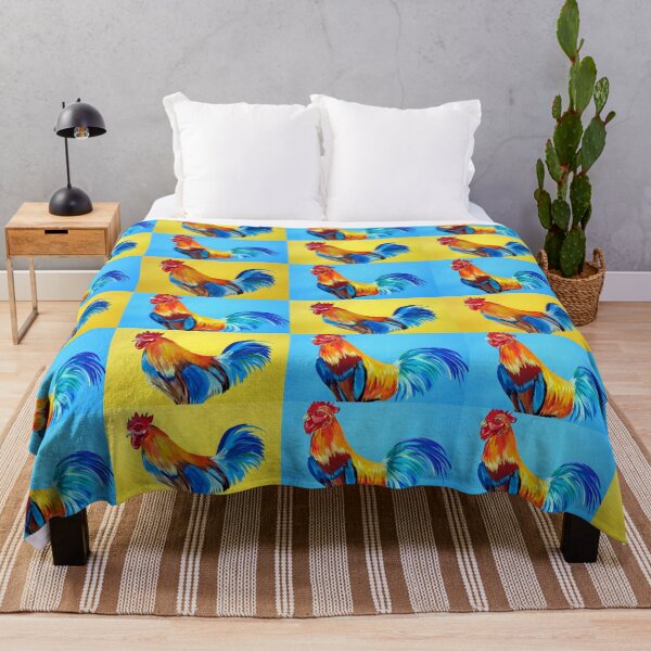 Item preview, Rooster prints with bright colours designed and sold by CateJacobs.