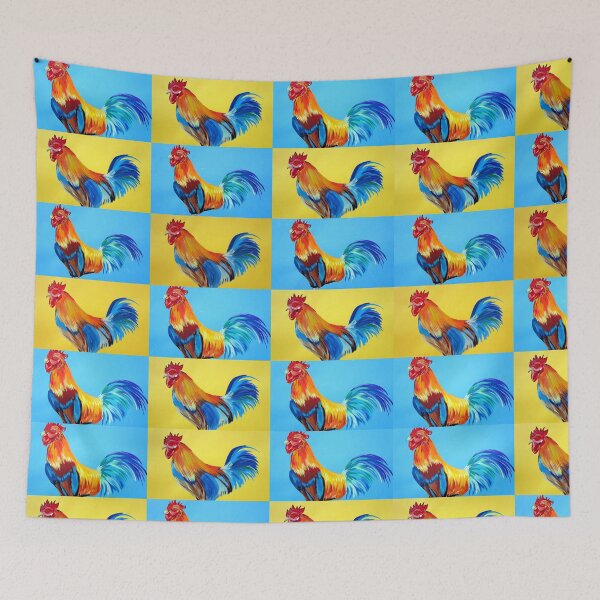 Item preview, Rooster prints with bright colours designed and sold by CateJacobs.