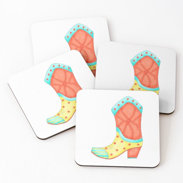 Item preview, Yellow Orange Western Cowgirl Boot Art designed and sold by phyllisdobbs.