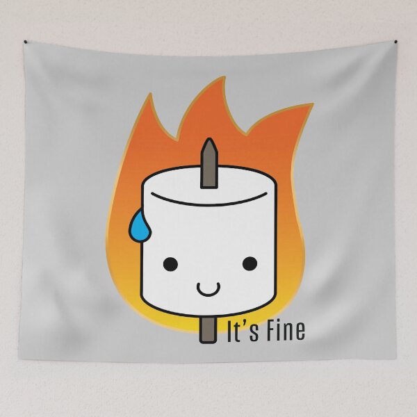 Item preview, It's Fine - Flaming Marshmallow  designed and sold by M-lee400.