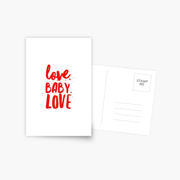 LOVE, BABY, LOVE Postcard