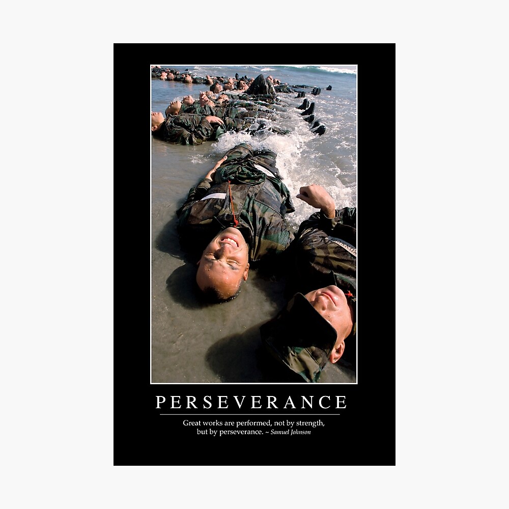 Perseverance: Inspirational Quote and Motivational Poster Perseverance: Inspirational Quote and Motivational Poster