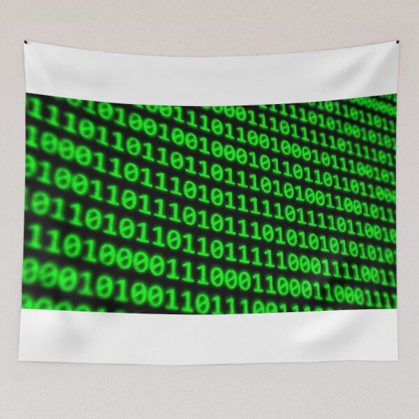 Item preview, Binary Code Program Digits on Dark Computer Monitor Screen designed and sold by IncrediVFX.