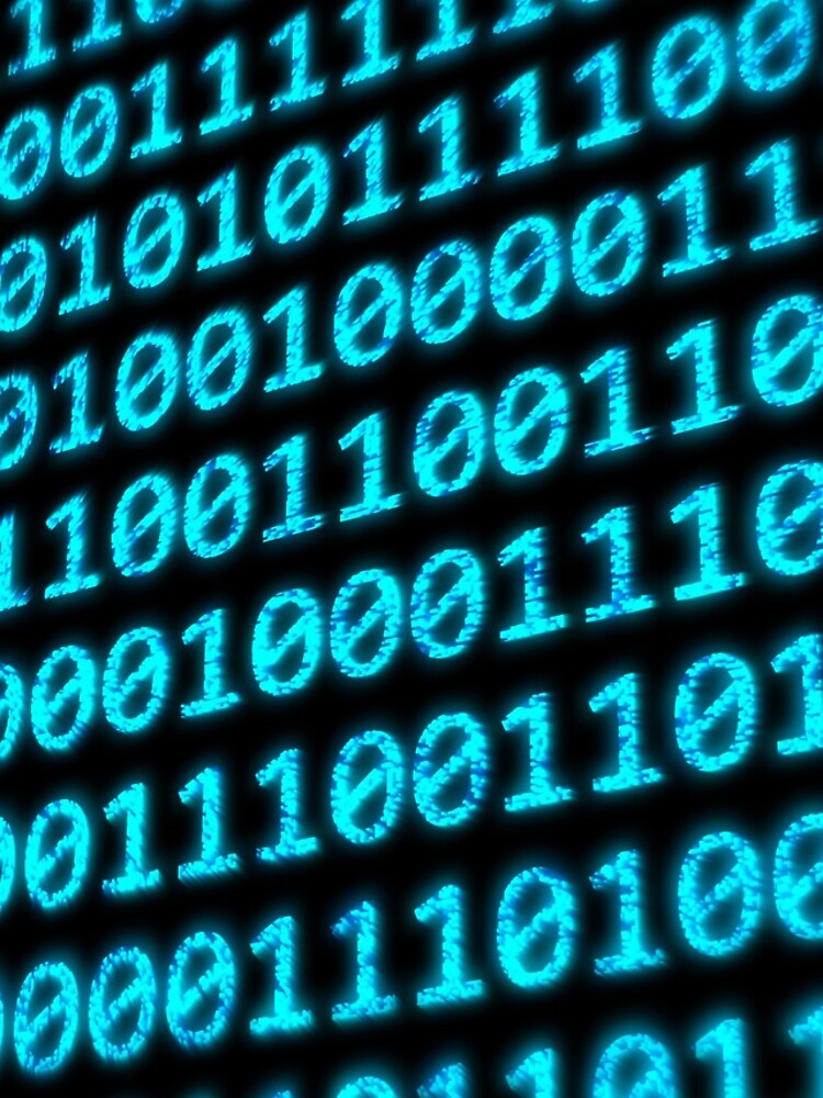 Thumbnail 4 of 4, iPhone Case, Binary Code Program Digits on Digital Computer Monitor Screen designed and sold by IncrediVFX.