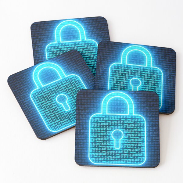 Item preview, Abstract Binary Digital Padlock Computer Cyber Security Concept designed and sold by IncrediVFX.