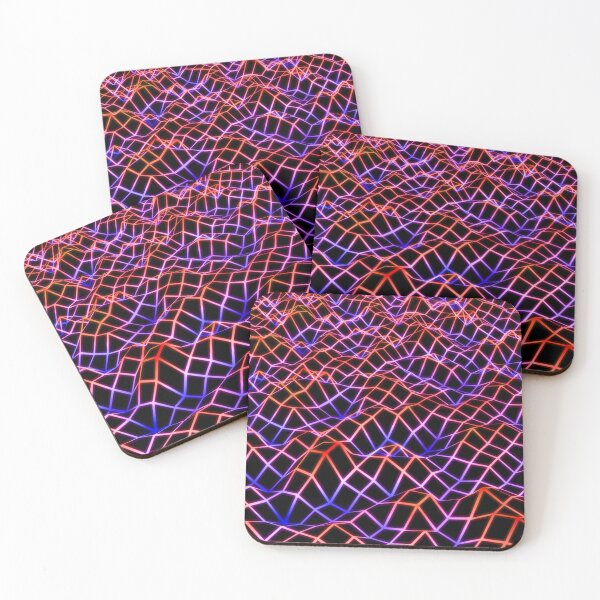 Item preview, Retro 80s Lowpoly Wireframe Wavy Neon Grid Lines Glow Illuminated designed and sold by IncrediVFX.