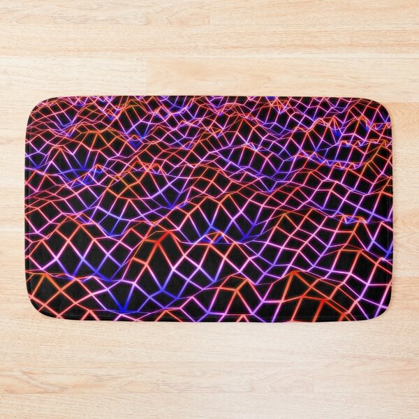 Item preview, Retro 80s Lowpoly Wireframe Wavy Neon Grid Lines Glow Illuminated designed and sold by IncrediVFX.