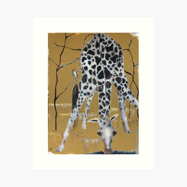 Bird and Giraffe Art Print