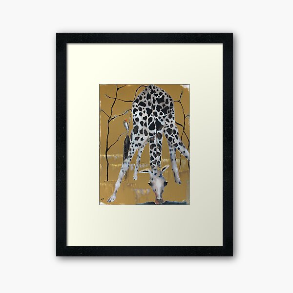 Bird and Giraffe Framed Art Print