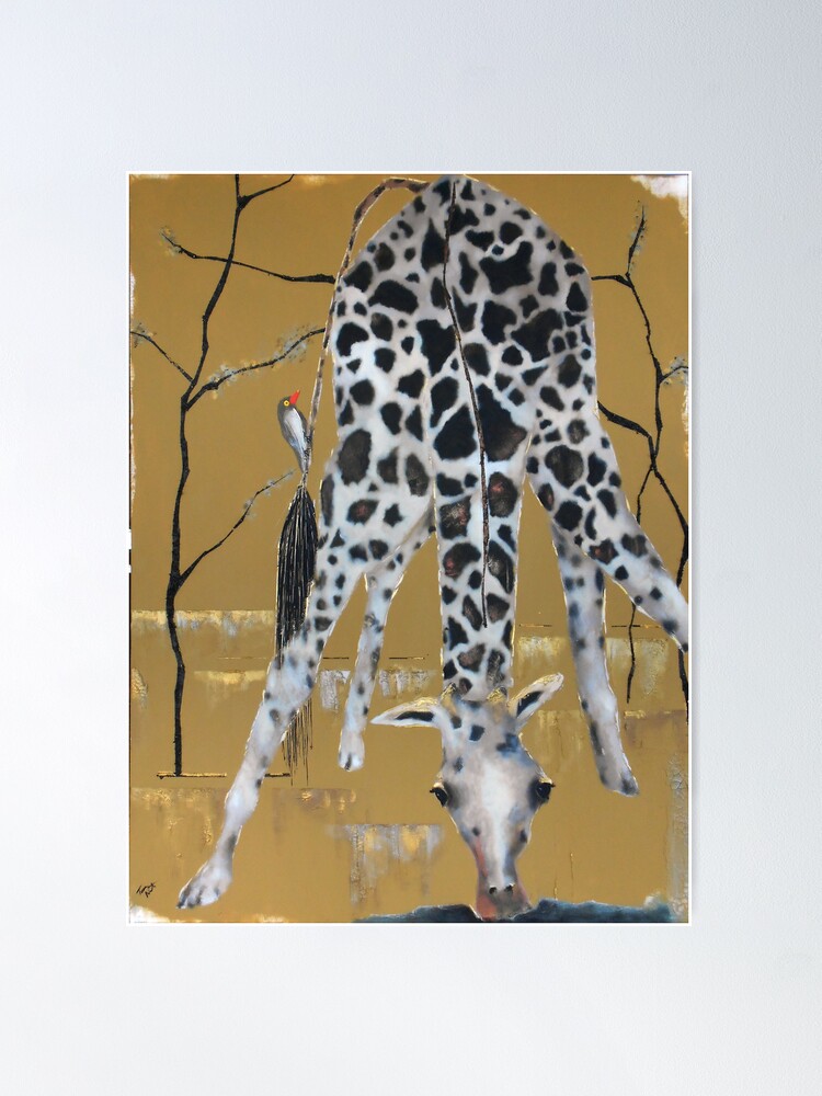 Alternate view of Bird and Giraffe Poster