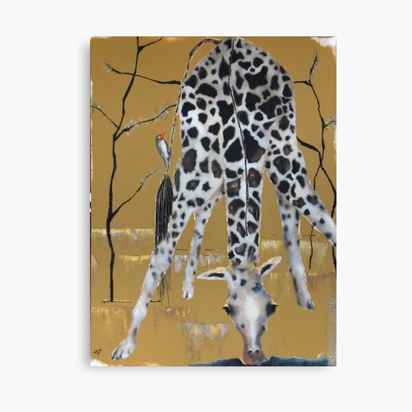 Bird and Giraffe Canvas Print