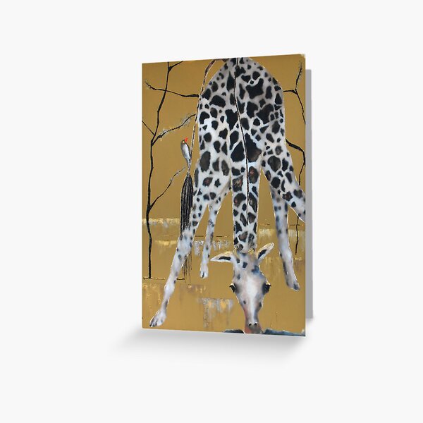 Bird and Giraffe Greeting Card