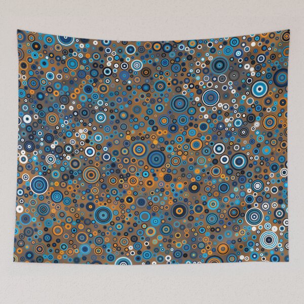 Item preview, Blue and Orange Random Circles designed and sold by GenuineBurke.
