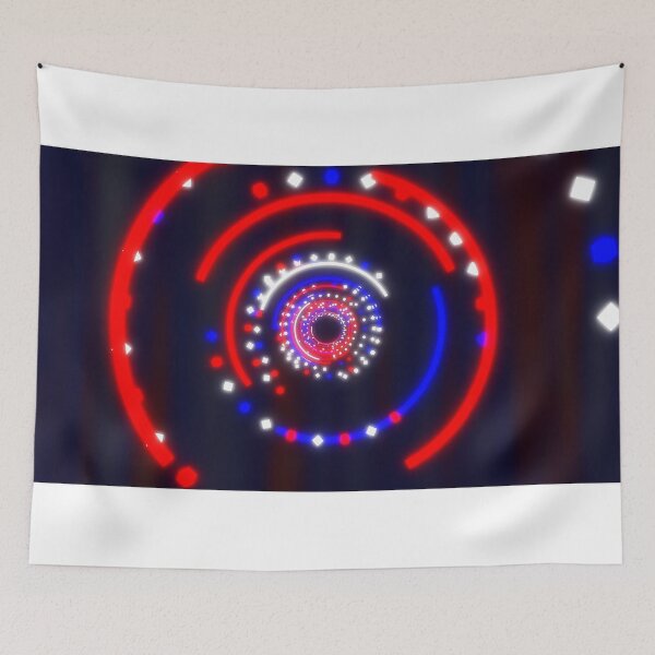 Item preview, Fly through Red White and Blue Fourth of July Abstract Glow Tunnel designed and sold by IncrediVFX.