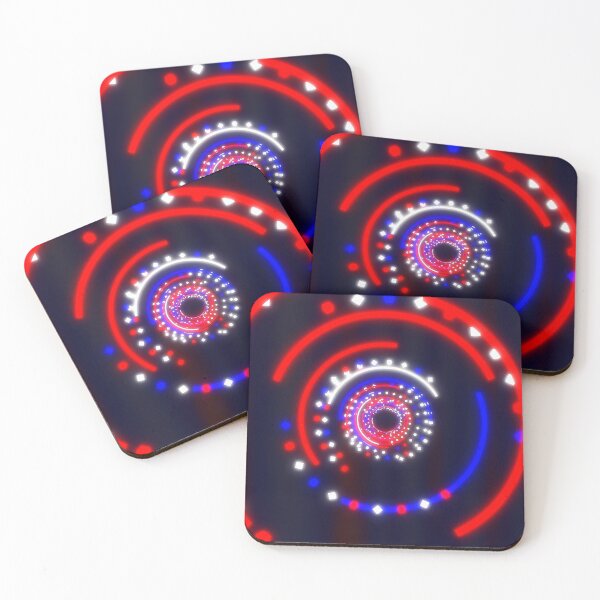 Item preview, Fly through Red White and Blue Fourth of July Abstract Glow Tunnel designed and sold by IncrediVFX.