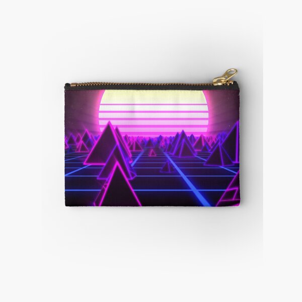 Item preview, Retro Pyramids on 80s Synthwave Neon Landscape with Glowing Sun designed and sold by IncrediVFX.