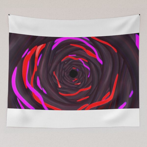 Item preview, Dark Evil Endless Tunnel with Abstract Wavy Glowing Neon Tubes designed and sold by IncrediVFX.