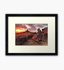 Sunset on Great Staple Tor Framed Print