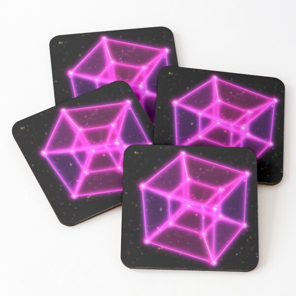 Item preview, 4 Dimensional Hypercube Tesseract Rotating in Outer Space and Stars designed and sold by IncrediVFX.